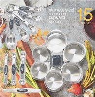 MIU Stainless Steel Measuring Cups and Spoons $36