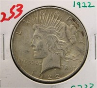 1922 PEACE DOLLAR COIN