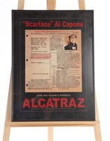 AL CAPONE GANGSTER ALCATRAZ FRAMED ART PICTURE