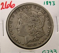 1893 MORGAN SILVER DOLLAR COIN