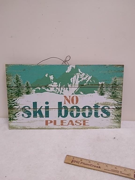 No ski boots sign