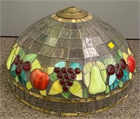 Leaded Glass Lamp Shade With Beveled Glass Panes