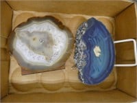 2 Agate slices - approx. 6"