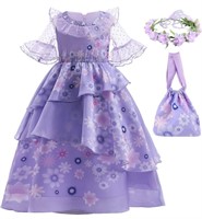 Encanto Dress Costume for Girls Mirabel Dress Up