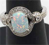 Sterling Silver Opal Ring