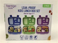 3 Pk Bentgo Kids Leak-Proof Lunchboxes