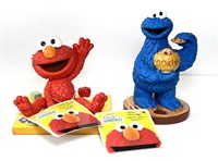 Elmo & Cookie Monster Figurines
