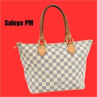 LOUIS VUITTON Damier Azur Saleya PM Hand Bag