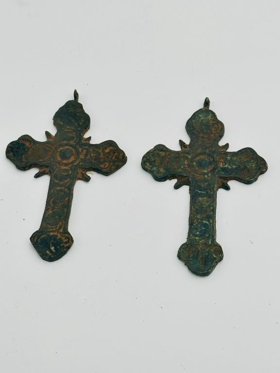 2 cross Ancient Byzantine Reliquary  C.6th-9th