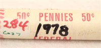 ROLL UNCIRCULATED 1978 PENNIES