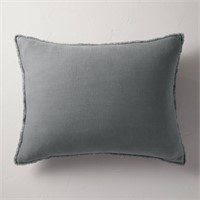 King Euro Linen Blend Throw Pillow Dark Gray $45