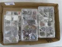 6 containers of mineral samples