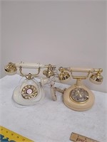 2 vintage style rotary dial phones