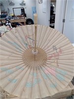 2 decorative bamboo umbrellas