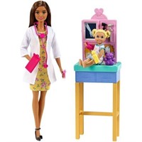 Barbie Pediatrician Playset, Brunette Doll $29