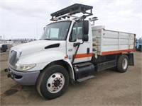 2003 International 4300 S/A Flatbed Dump Truck