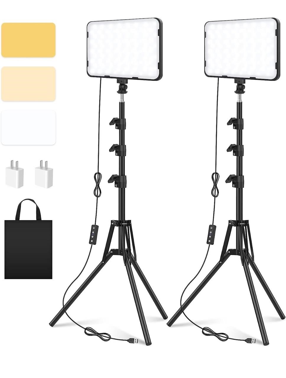 NEW $54 LED Video Photography Lighting Kit 2PK