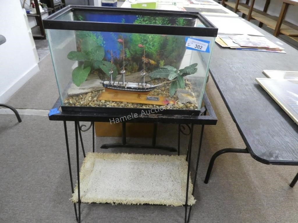 Aquarium and metal stand