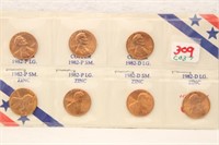 1982 LINCOLN PENNY SET