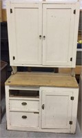 Wooden pie cabinet - missing back & top drawer
