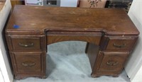 Wooden desk w/ wheels 17x46x29