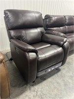 BarcaLounger Leather Power Reclining Glider