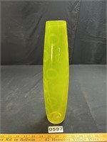 Neon Yellow Art Glass Vase
