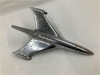 Vintage Metal Hood Ornament, 9 3/4”L