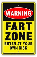 New Warning Signs Fart Zone Enter at Your Own