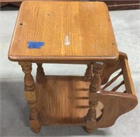 Wooden end table 15x14.5x22