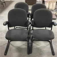 4 metal gray chairs