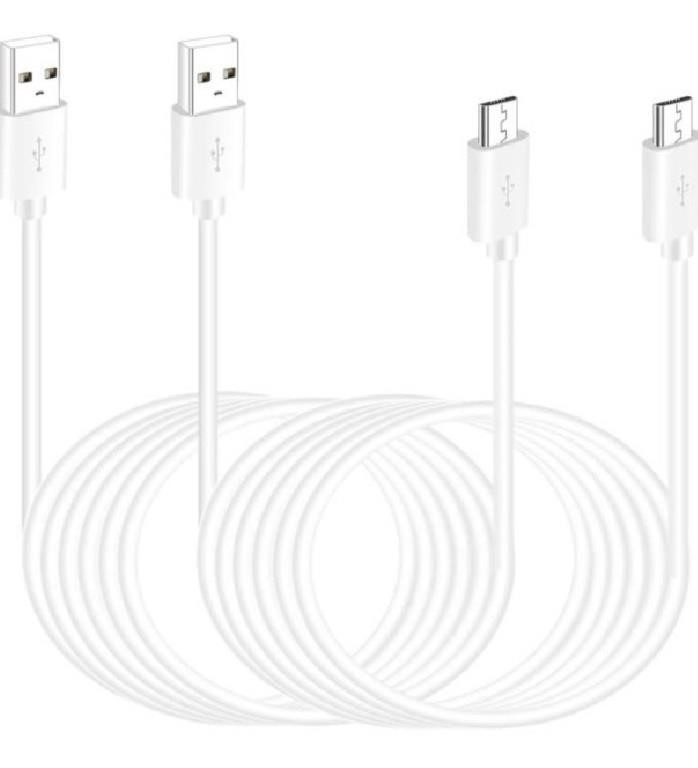 New 2 Pack 16.4FT Micro USB Cable Power Extension