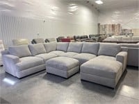 4 Pc Fabric Chaise Sectional Sofa