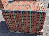 Pallet of Red Medium Wire Cut Bricks