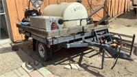 Single Axle Utility Trailer with Contents