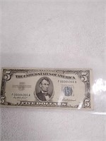 Series 1953 a $5 silver certificate