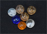 7 Crystal Glass "BUBBLE" Marbles