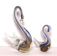 Murano Artglass Swans
