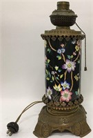 Brass And Floral Lamp Base