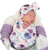 New (3) Generic Baby Swaddle Blanket for Girls -