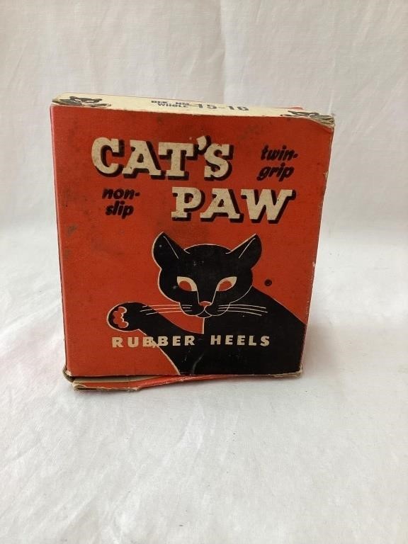 NOS Cat’s Paw Rubber Shoe Heels, 4 1/2”T