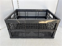Black collapsible crate