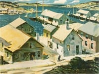 New England Harbor Scene, Henry Gasser.