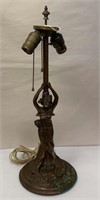 Bronze Patinated French Metal Figural Lamp Base
