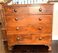 Early 1800s Five Drawer Cherry Chest