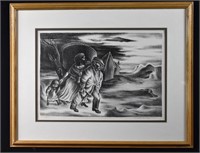 Pencil Signed Mitchell Siporin Lithograph EXODUS