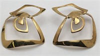 Pair Of Sterling Goldwash Earrings