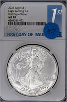 2021 NGC M570 First Day Issue Silver Eagle