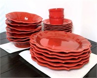 Pioneer Woman Red Ceramic Dinnerware