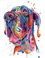5D DIY Diamond Painting Watercolor Great Dane dog